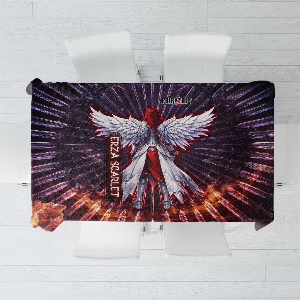 Erza Scarlet Fairy Tail Tablecloth Celestial Armor Anime Style with Radiant Winged Design