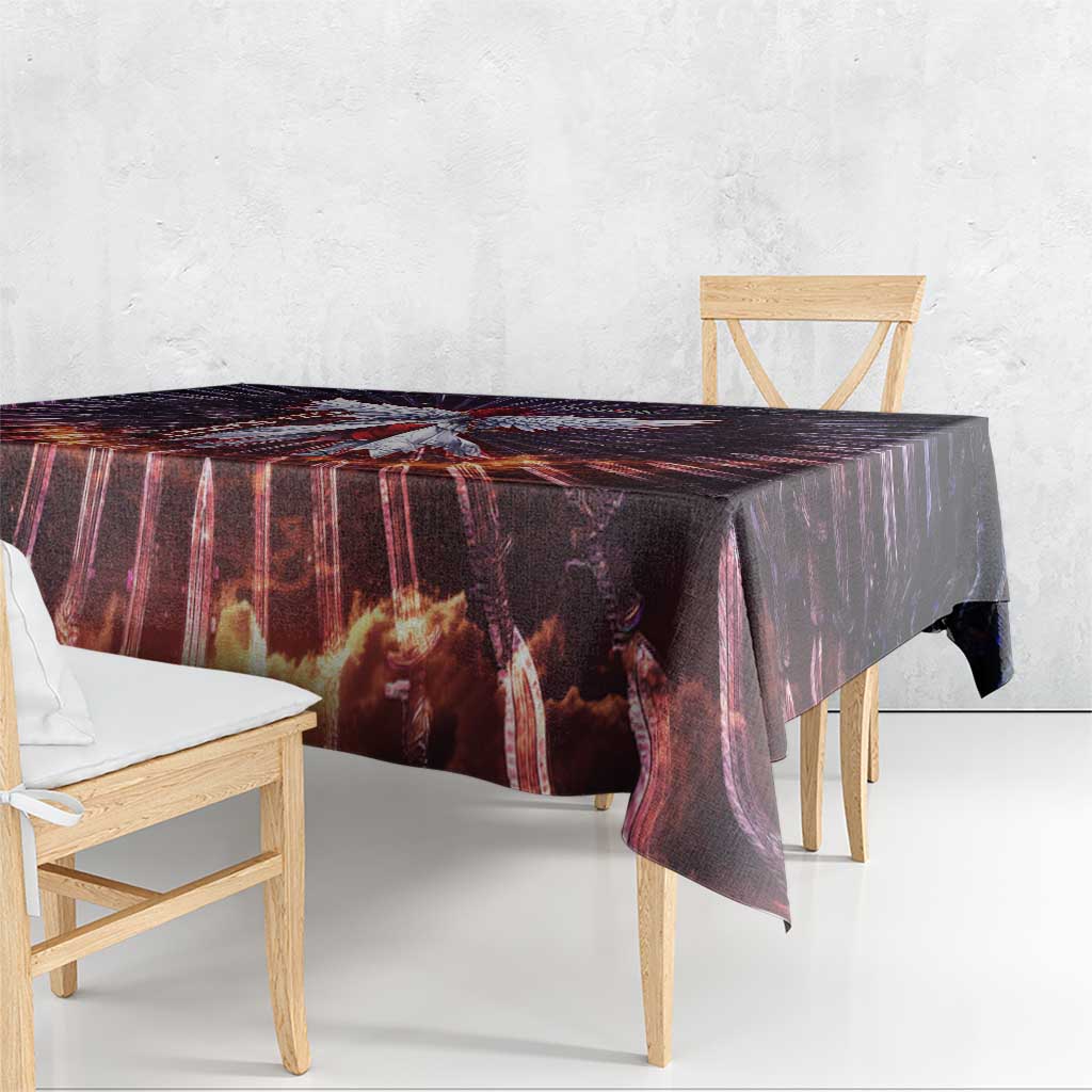 Erza Scarlet Fairy Tail Tablecloth Celestial Armor Anime Style with Radiant Winged Design