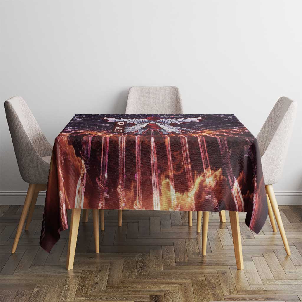 Erza Scarlet Fairy Tail Tablecloth Celestial Armor Anime Style with Radiant Winged Design