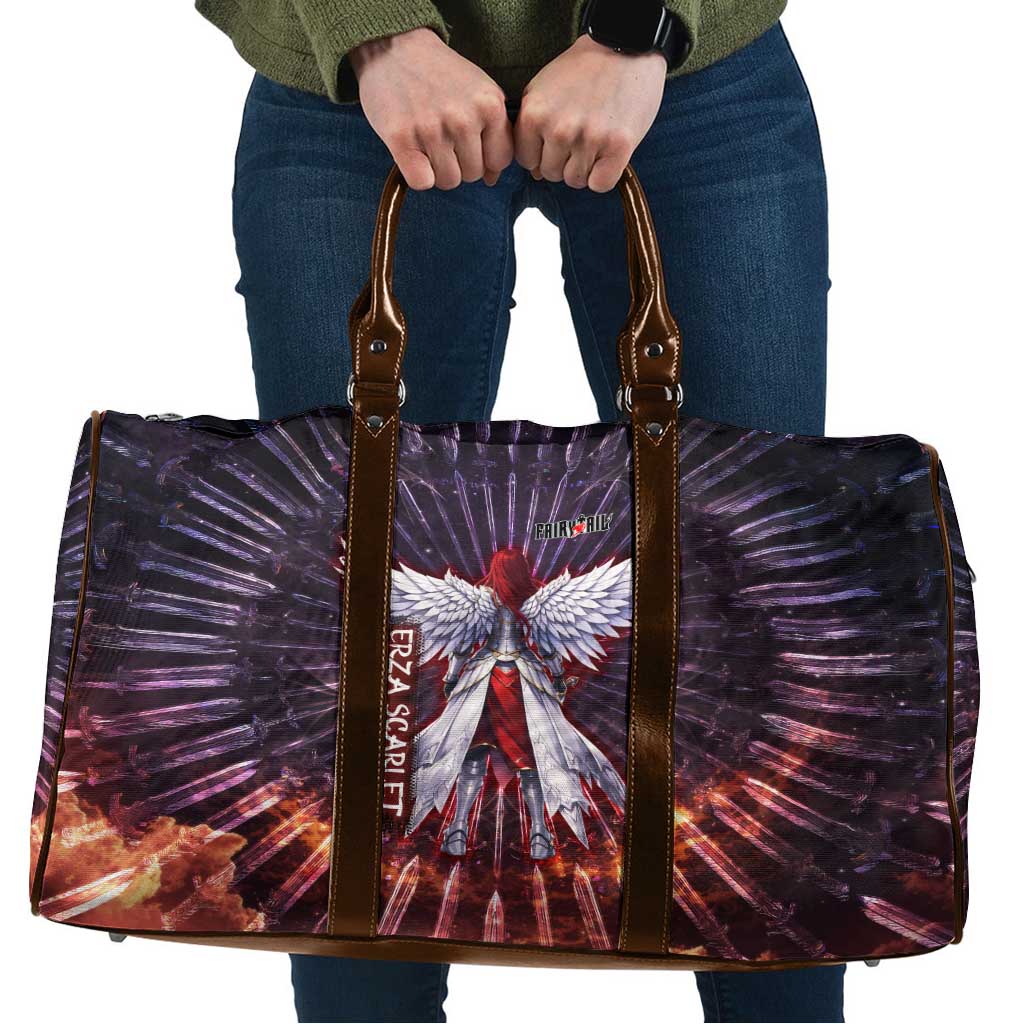 Erza Scarlet Fairy Tail Travel Bag Celestial Armor Anime Style with Radiant Winged Design