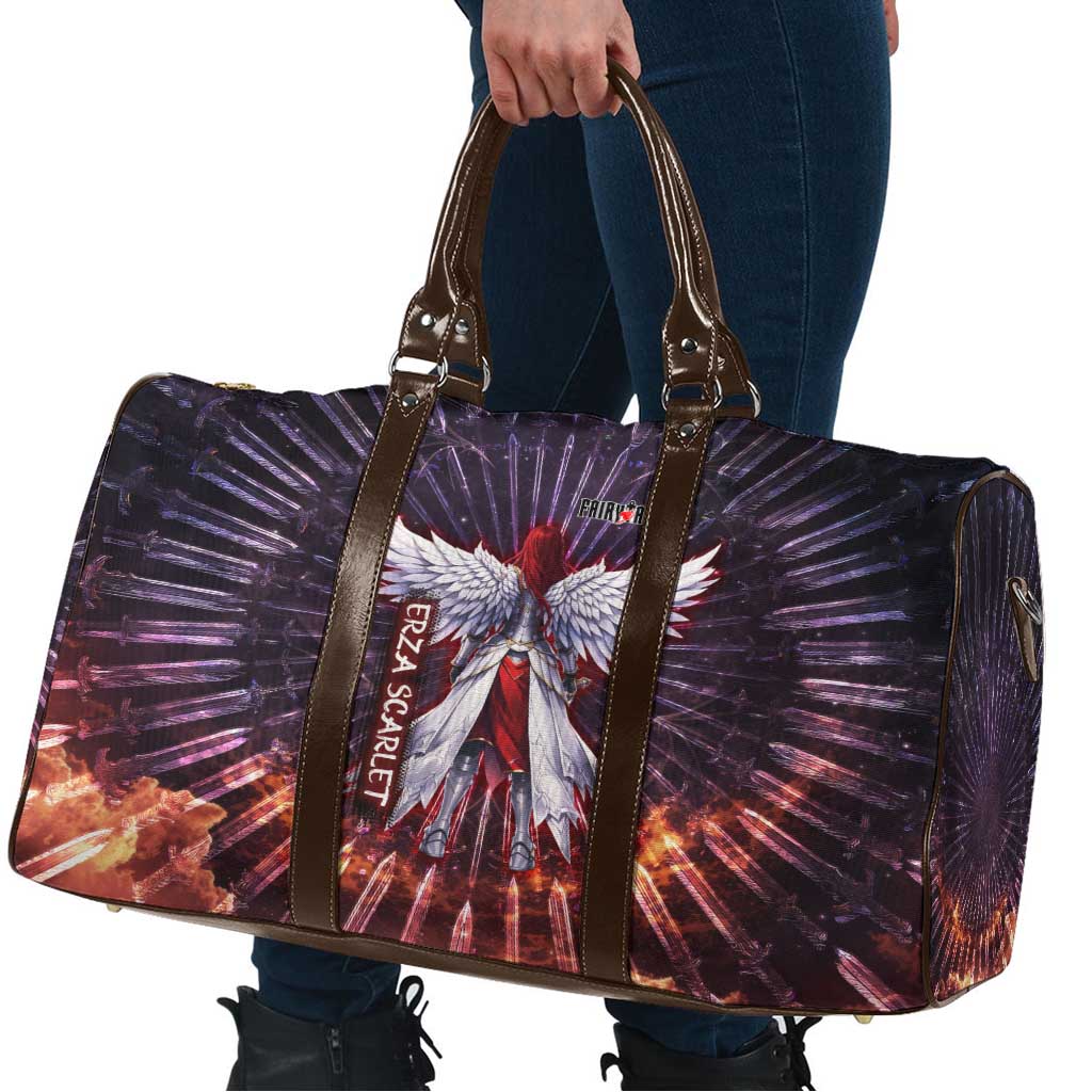 Erza Scarlet Fairy Tail Travel Bag Celestial Armor Anime Style with Radiant Winged Design
