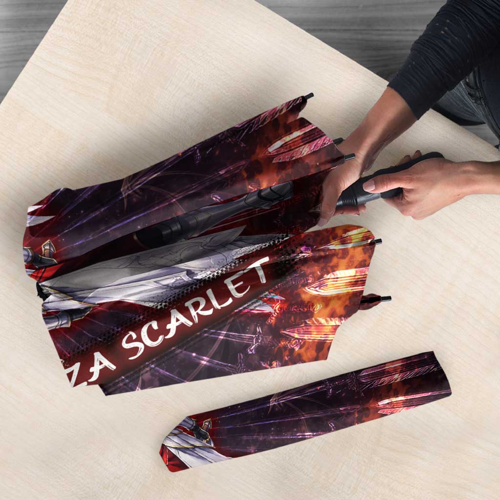 Erza Scarlet Fairy Tail Umbrella Celestial Armor Anime Style with Radiant Winged Design