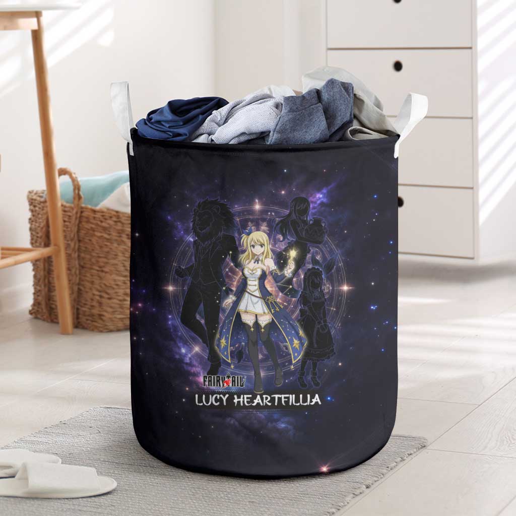 Lucy Heartfilia Fairy Tail Laundry Basket Celestial Spirit Anime Style with Zodiac Key Magic