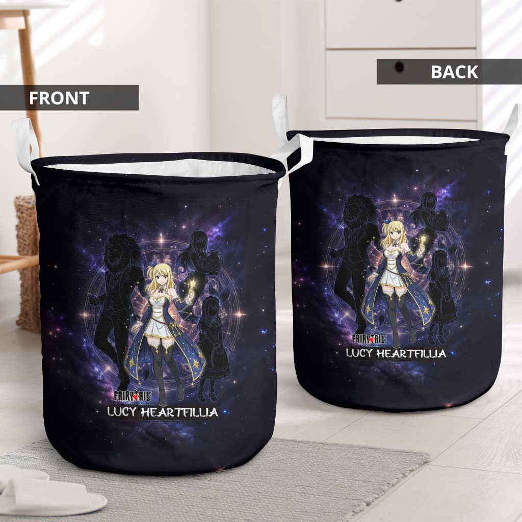 Lucy Heartfilia Fairy Tail Laundry Basket Celestial Spirit Anime Style with Zodiac Key Magic