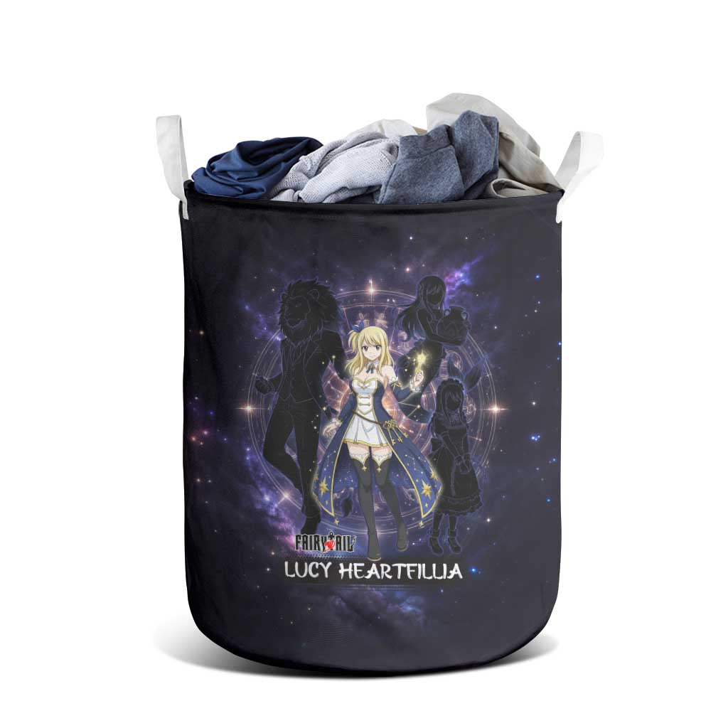 Lucy Heartfilia Fairy Tail Laundry Basket Celestial Spirit Anime Style with Zodiac Key Magic