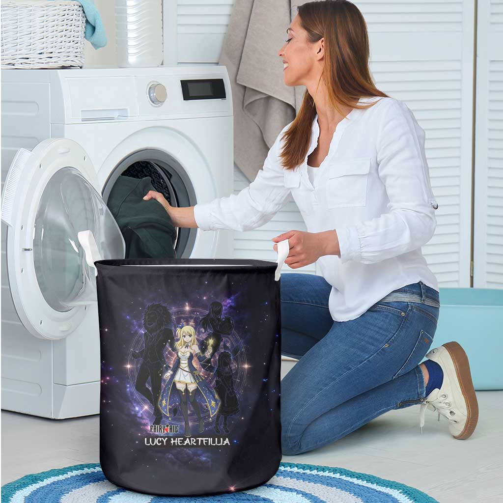 Lucy Heartfilia Fairy Tail Laundry Basket Celestial Spirit Anime Style with Zodiac Key Magic
