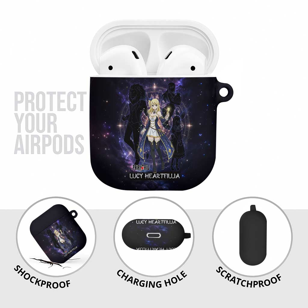 Lucy Heartfilia Fairy Tail AirPods Case Celestial Spirit Anime Style with Zodiac Key Magic