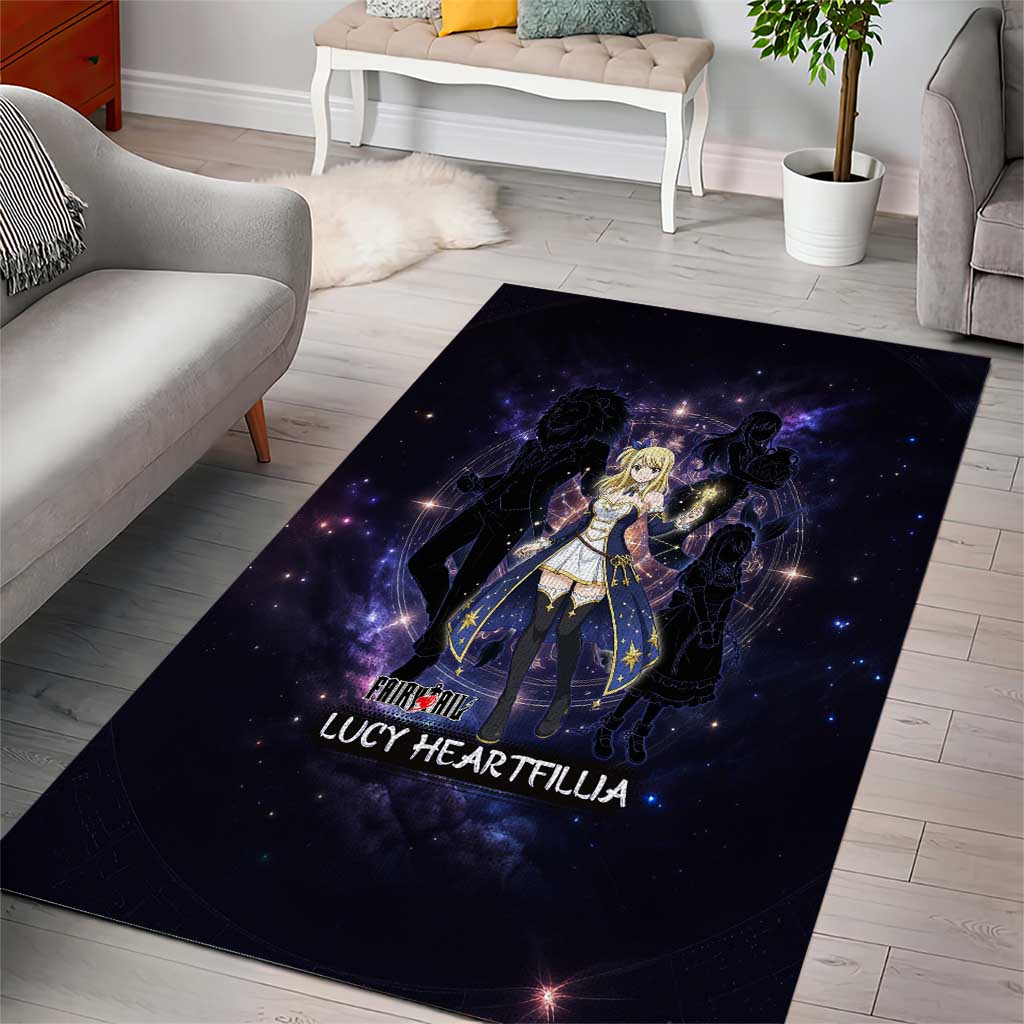 Lucy Heartfilia Fairy Tail Area Rug Celestial Spirit Anime Style with Zodiac Key Magic