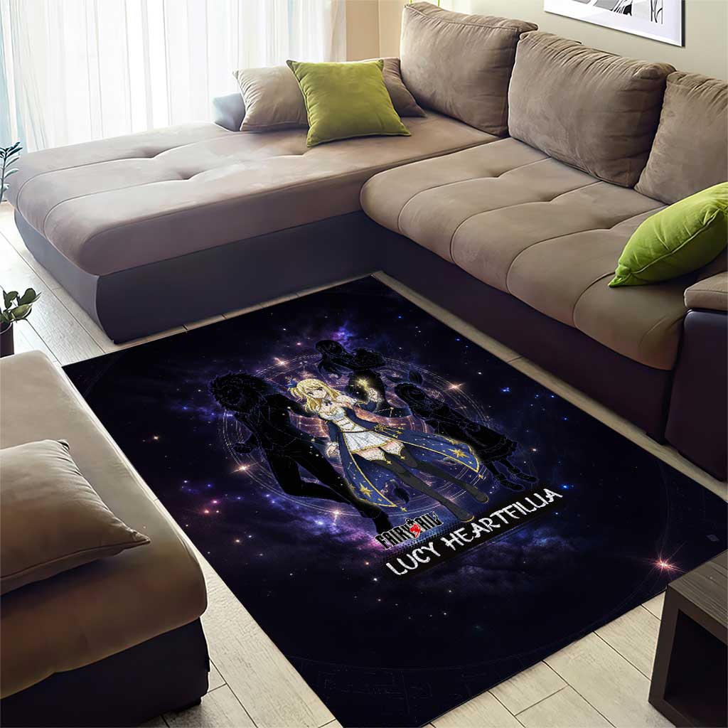 Lucy Heartfilia Fairy Tail Area Rug Celestial Spirit Anime Style with Zodiac Key Magic