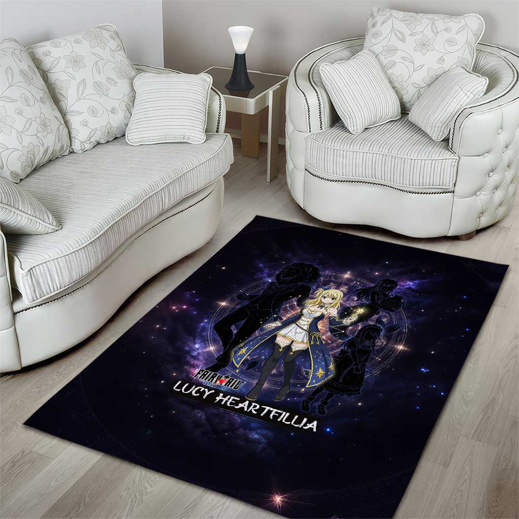 Lucy Heartfilia Fairy Tail Area Rug Celestial Spirit Anime Style with Zodiac Key Magic