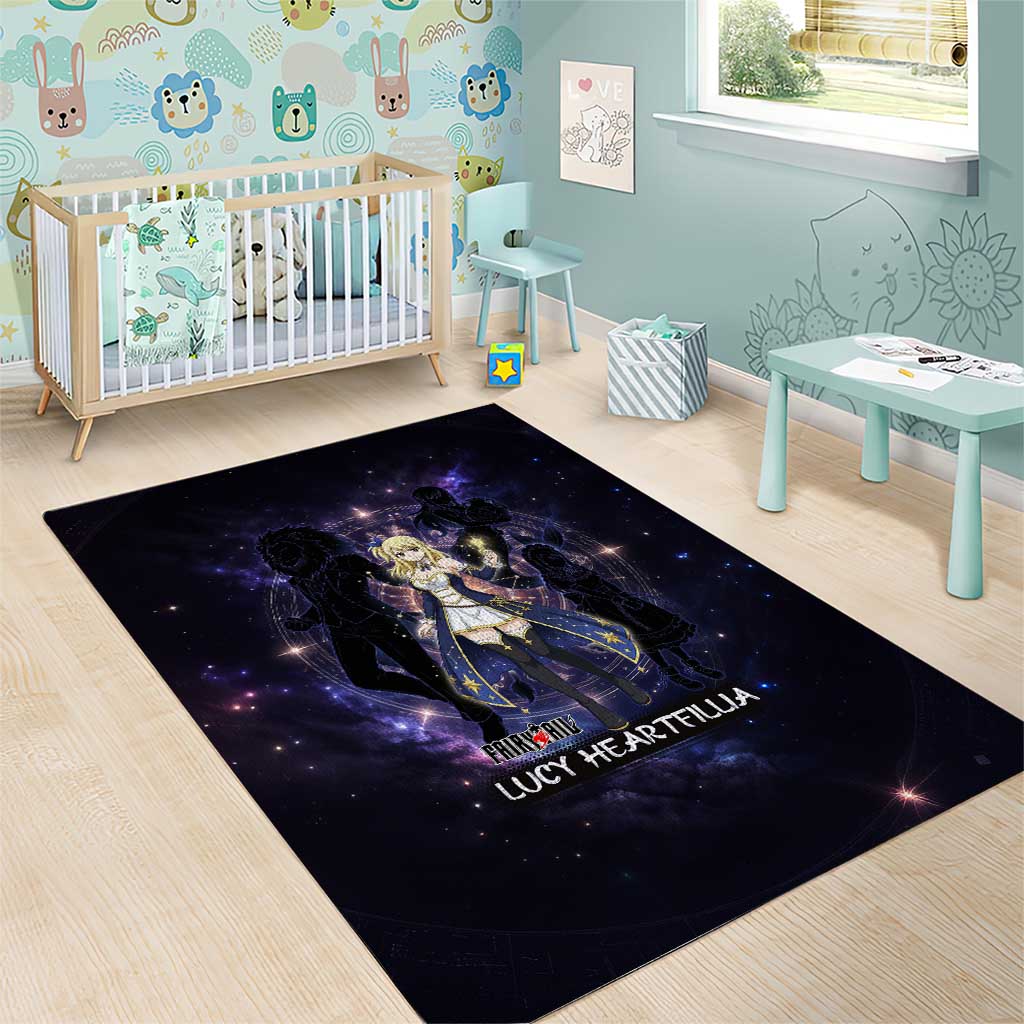 Lucy Heartfilia Fairy Tail Area Rug Celestial Spirit Anime Style with Zodiac Key Magic