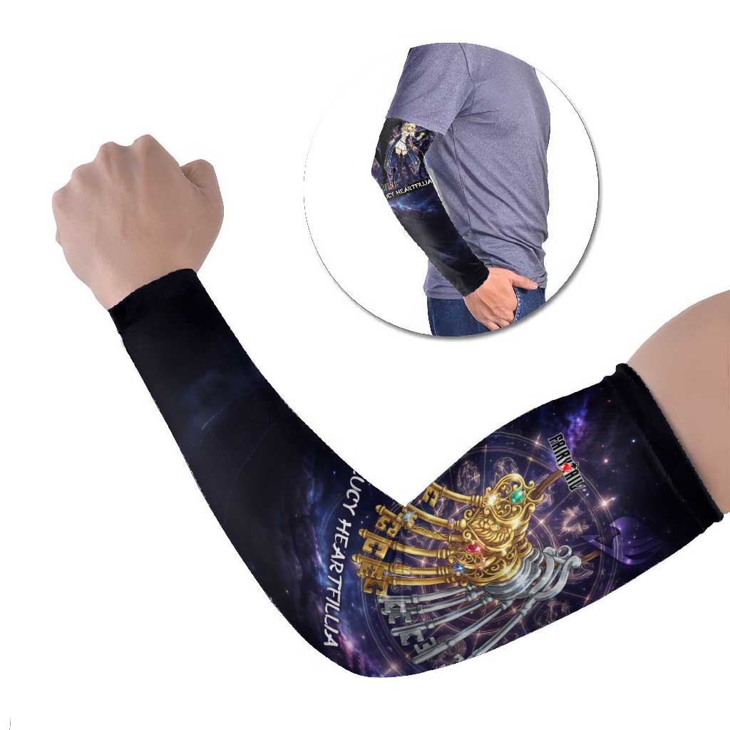 Lucy Heartfilia Fairy Tail Arm Sleeves Celestial Spirit Anime Style with Zodiac Key Magic