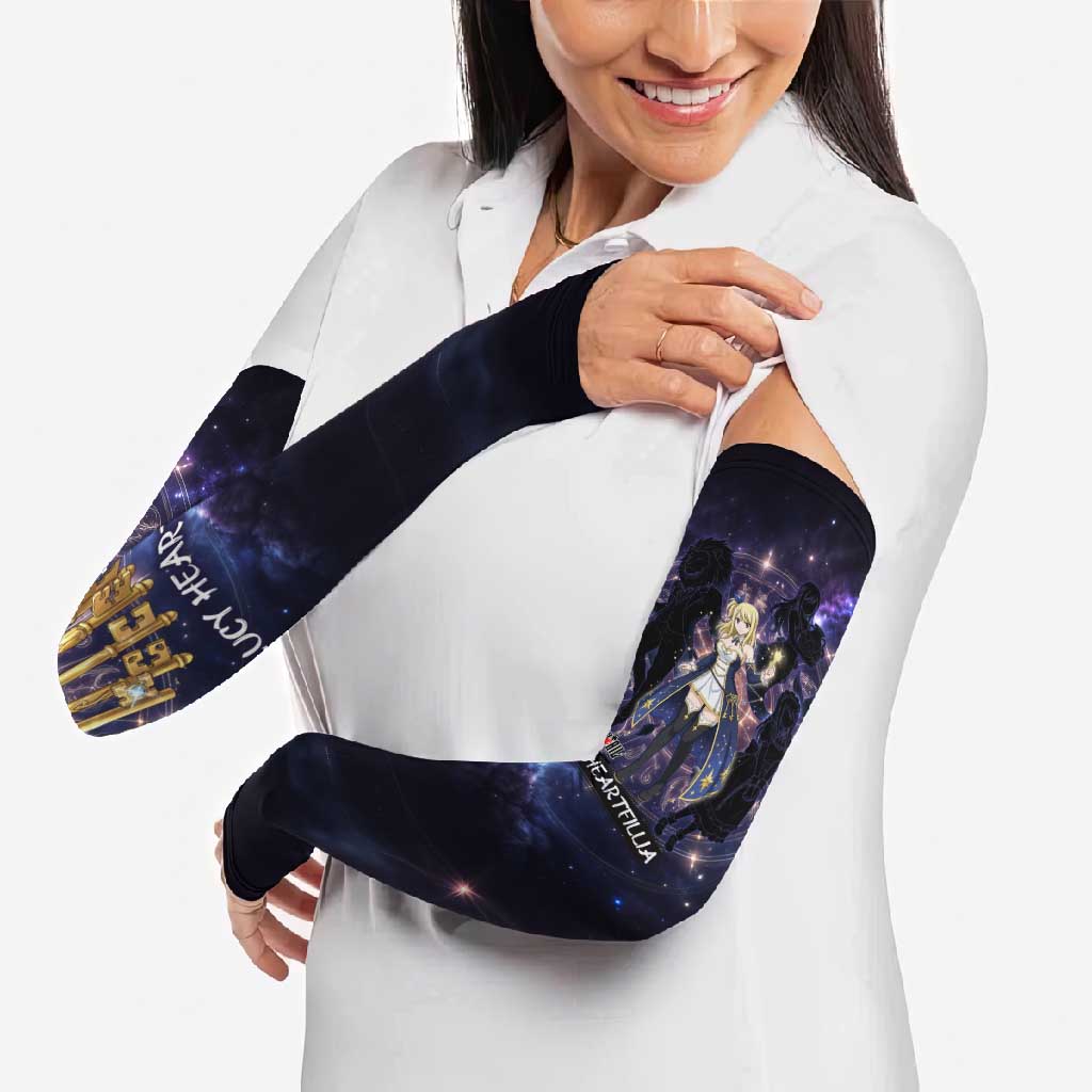 Lucy Heartfilia Fairy Tail Arm Sleeves Celestial Spirit Anime Style with Zodiac Key Magic