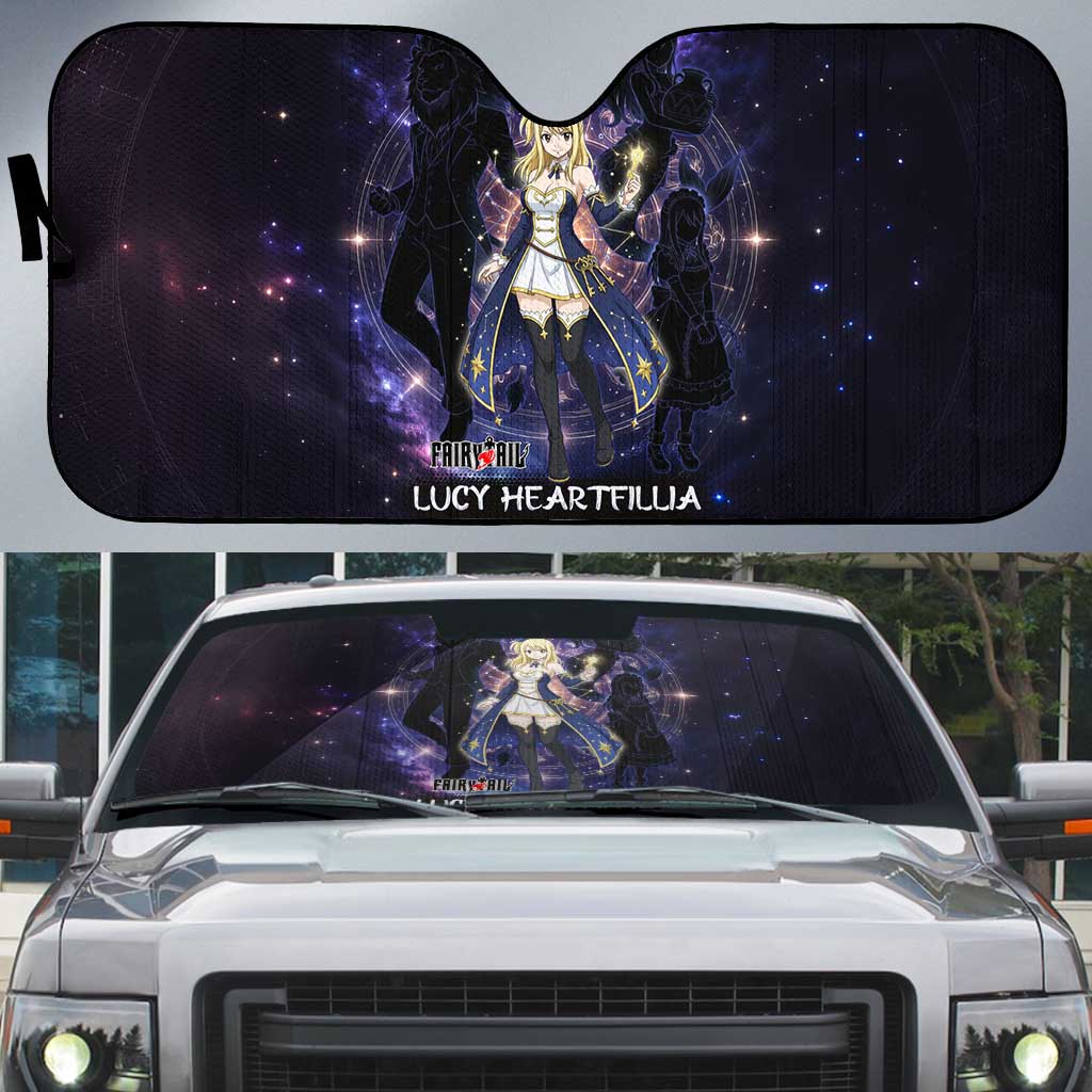 Lucy Heartfilia Fairy Tail Auto Sun Shade Celestial Spirit Anime Style with Zodiac Key Magic