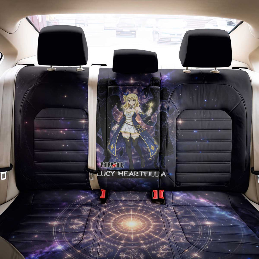 Lucy Heartfilia Fairy Tail Back Car Seat Cover Celestial Spirit Anime Style with Zodiac Key Magic