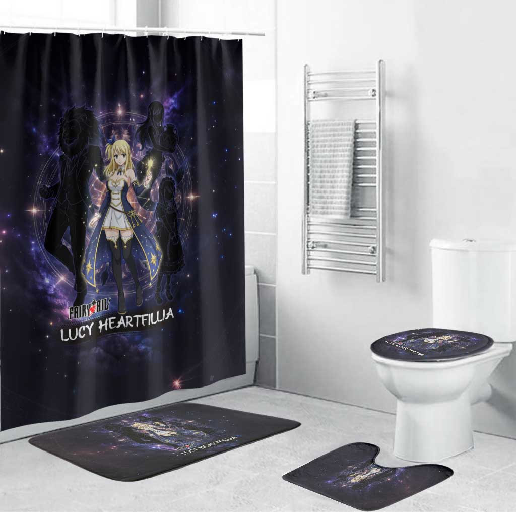 Lucy Heartfilia Fairy Tail Bathroom Set Celestial Spirit Anime Style with Zodiac Key Magic