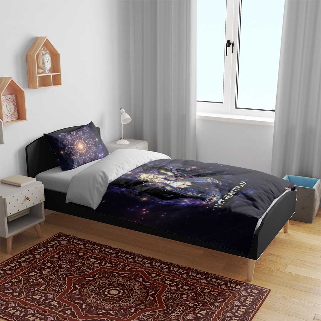 Lucy Heartfilia Fairy Tail Bedding Set Celestial Spirit Anime Style with Zodiac Key Magic