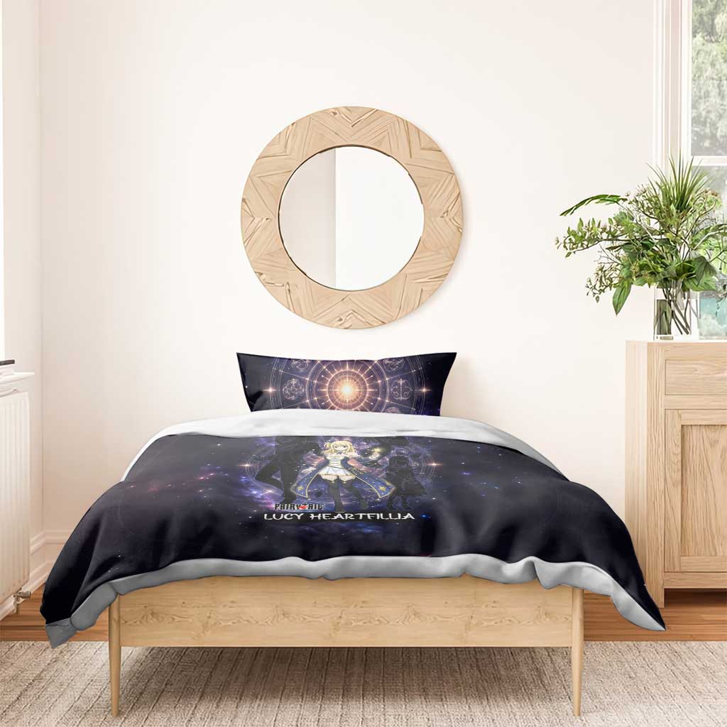 Lucy Heartfilia Fairy Tail Bedding Set Celestial Spirit Anime Style with Zodiac Key Magic