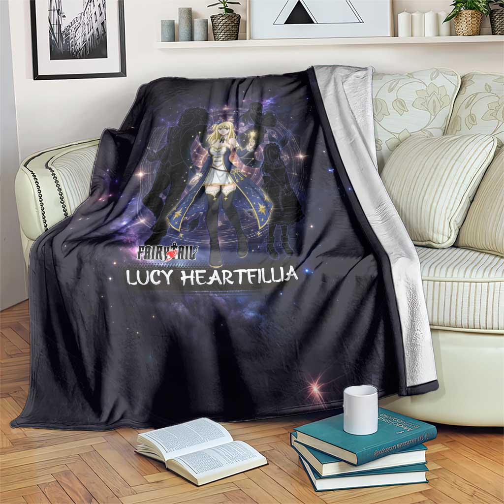Lucy Heartfilia Fairy Tail Blanket Celestial Spirit Anime Style with Zodiac Key Magic