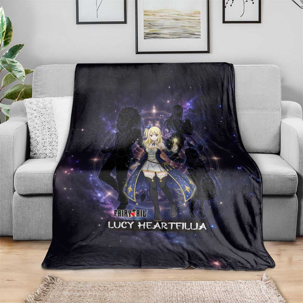 Lucy Heartfilia Fairy Tail Blanket Celestial Spirit Anime Style with Zodiac Key Magic