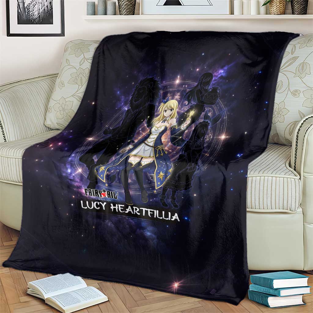 Lucy Heartfilia Fairy Tail Blanket Celestial Spirit Anime Style with Zodiac Key Magic