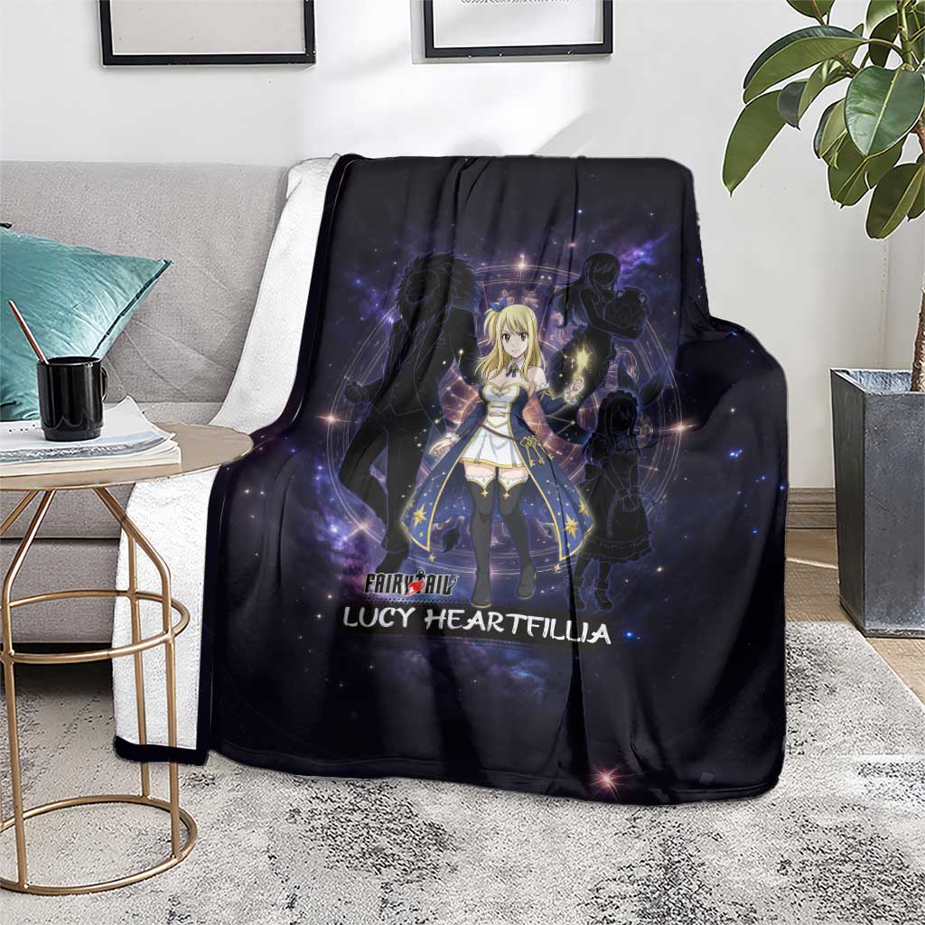 Lucy Heartfilia Fairy Tail Blanket Celestial Spirit Anime Style with Zodiac Key Magic