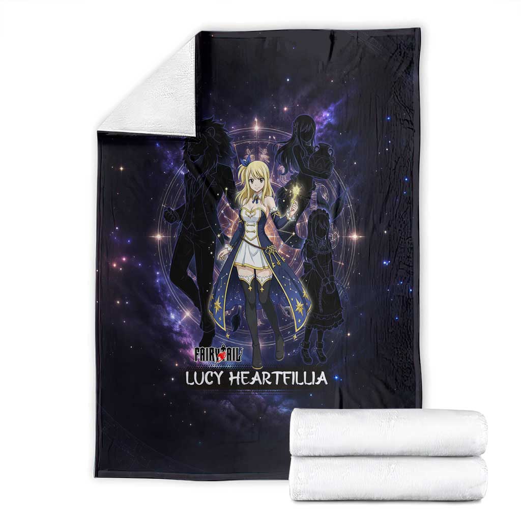 Lucy Heartfilia Fairy Tail Blanket Celestial Spirit Anime Style with Zodiac Key Magic