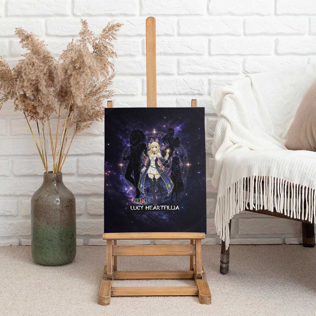 Lucy Heartfilia Fairy Tail Canvas Wall Art Celestial Spirit Anime Style with Zodiac Key Magic