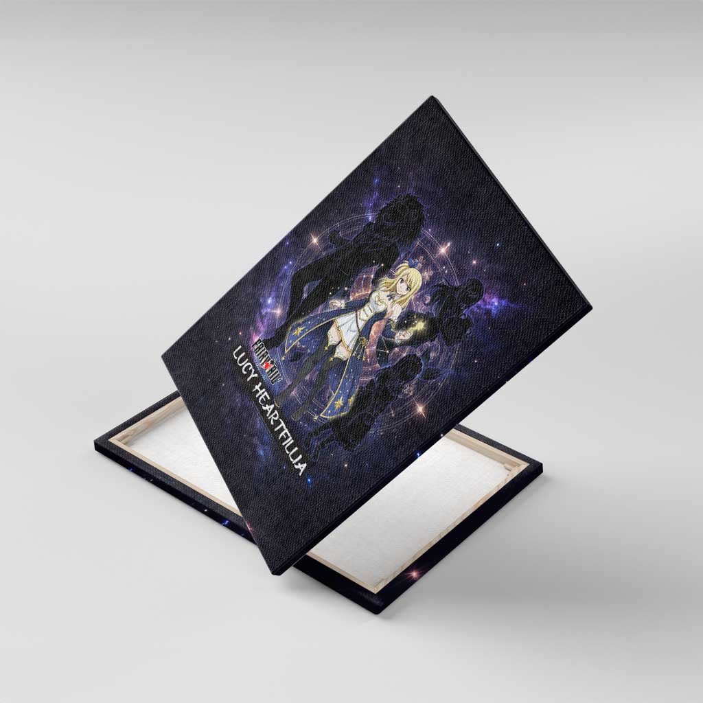 Lucy Heartfilia Fairy Tail Canvas Wall Art Celestial Spirit Anime Style with Zodiac Key Magic