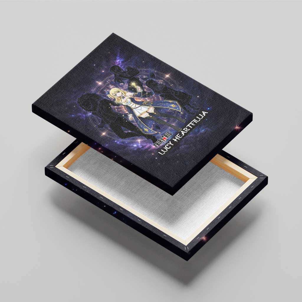 Lucy Heartfilia Fairy Tail Canvas Wall Art Celestial Spirit Anime Style with Zodiac Key Magic