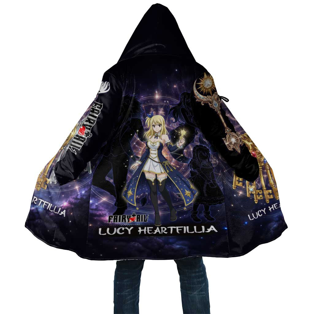 Lucy Heartfilia Fairy Tail Cloak Celestial Spirit Anime Style with Zodiac Key Magic
