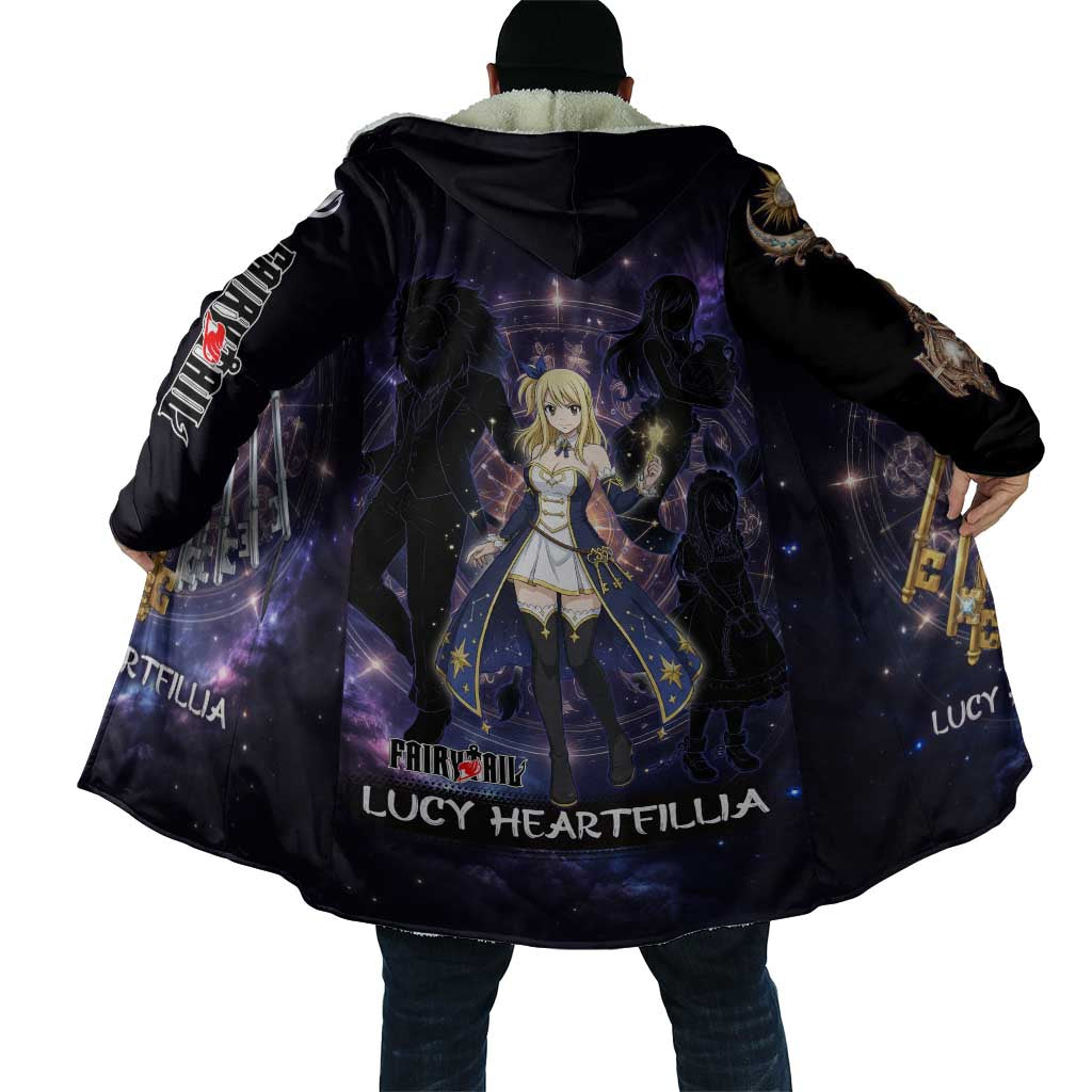 Lucy Heartfilia Fairy Tail Cloak Celestial Spirit Anime Style with Zodiac Key Magic