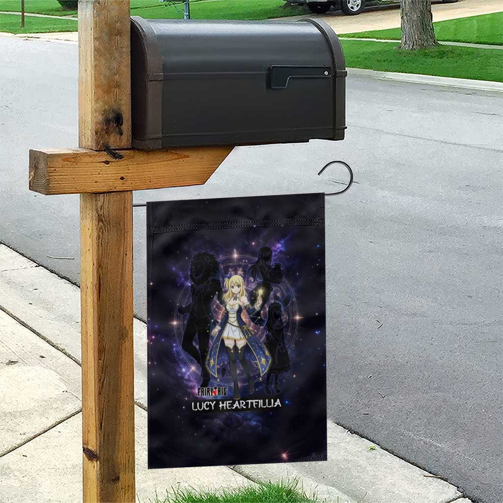 Lucy Heartfilia Fairy Tail Garden Flag Celestial Spirit Anime Style with Zodiac Key Magic