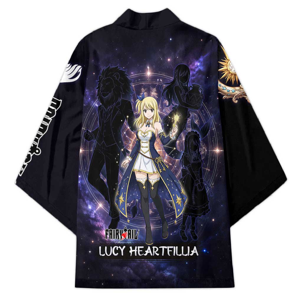 Lucy Heartfilia Fairy Tail Kimono Celestial Spirit Anime Style with Zodiac Key Magic