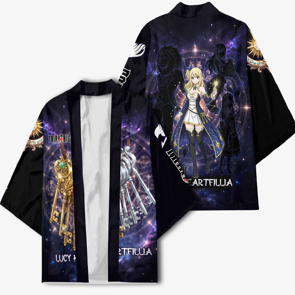 Lucy Heartfilia Fairy Tail Kimono Celestial Spirit Anime Style with Zodiac Key Magic