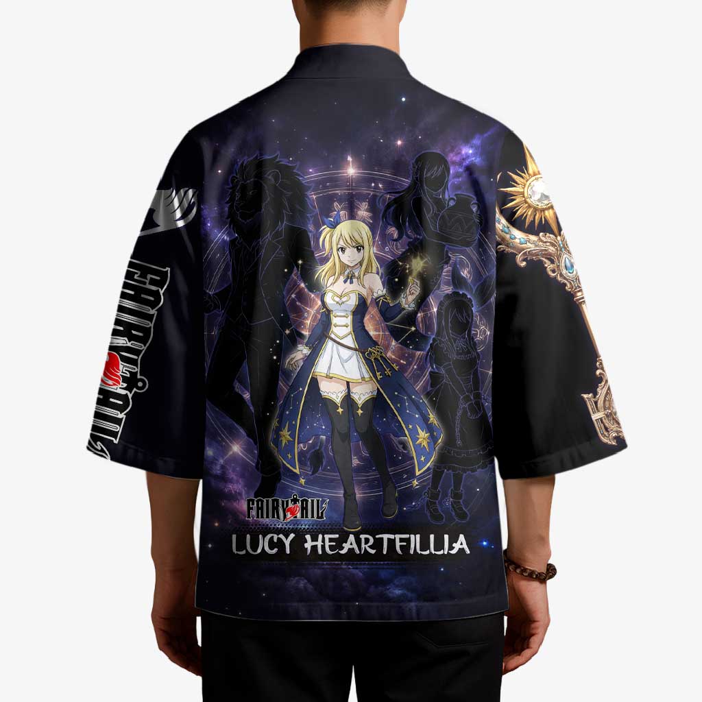 Lucy Heartfilia Fairy Tail Kimono Celestial Spirit Anime Style with Zodiac Key Magic