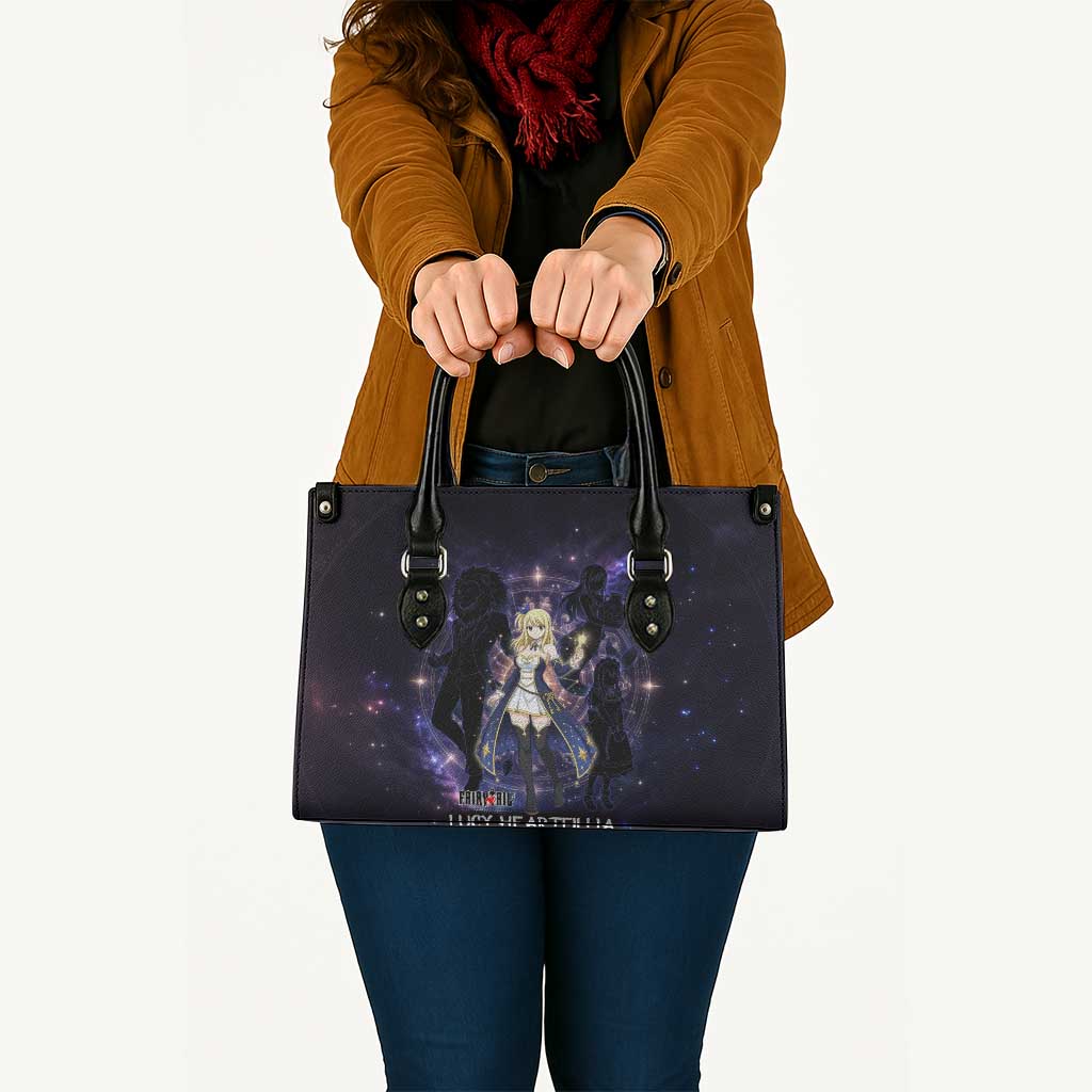 Lucy Heartfilia Fairy Tail Leather Bag Celestial Spirit Anime Style with Zodiac Key Magic