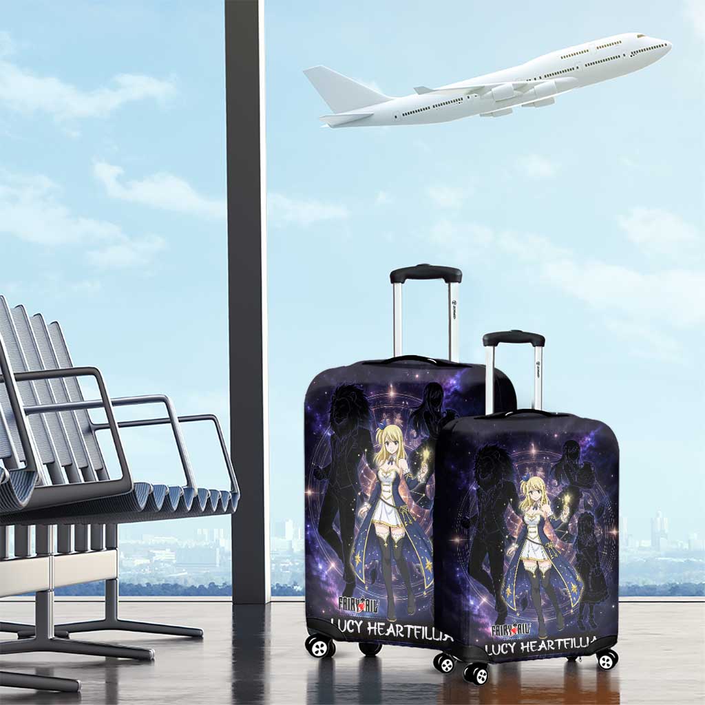 Lucy Heartfilia Fairy Tail Luggage Cover Celestial Spirit Anime Style with Zodiac Key Magic