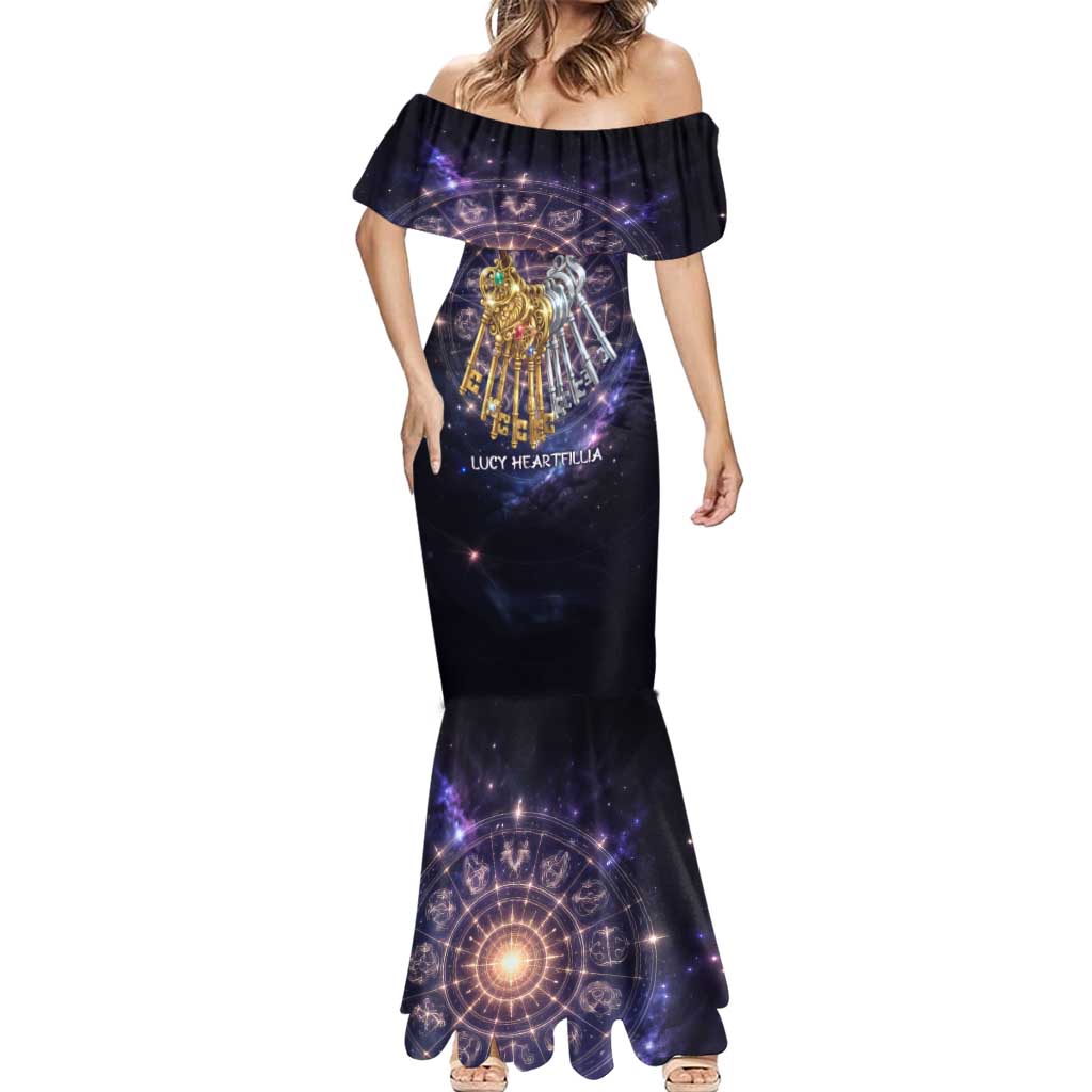 Lucy Heartfilia Fairy Tail Mermaid Dress Celestial Spirit Anime Style with Zodiac Key Magic
