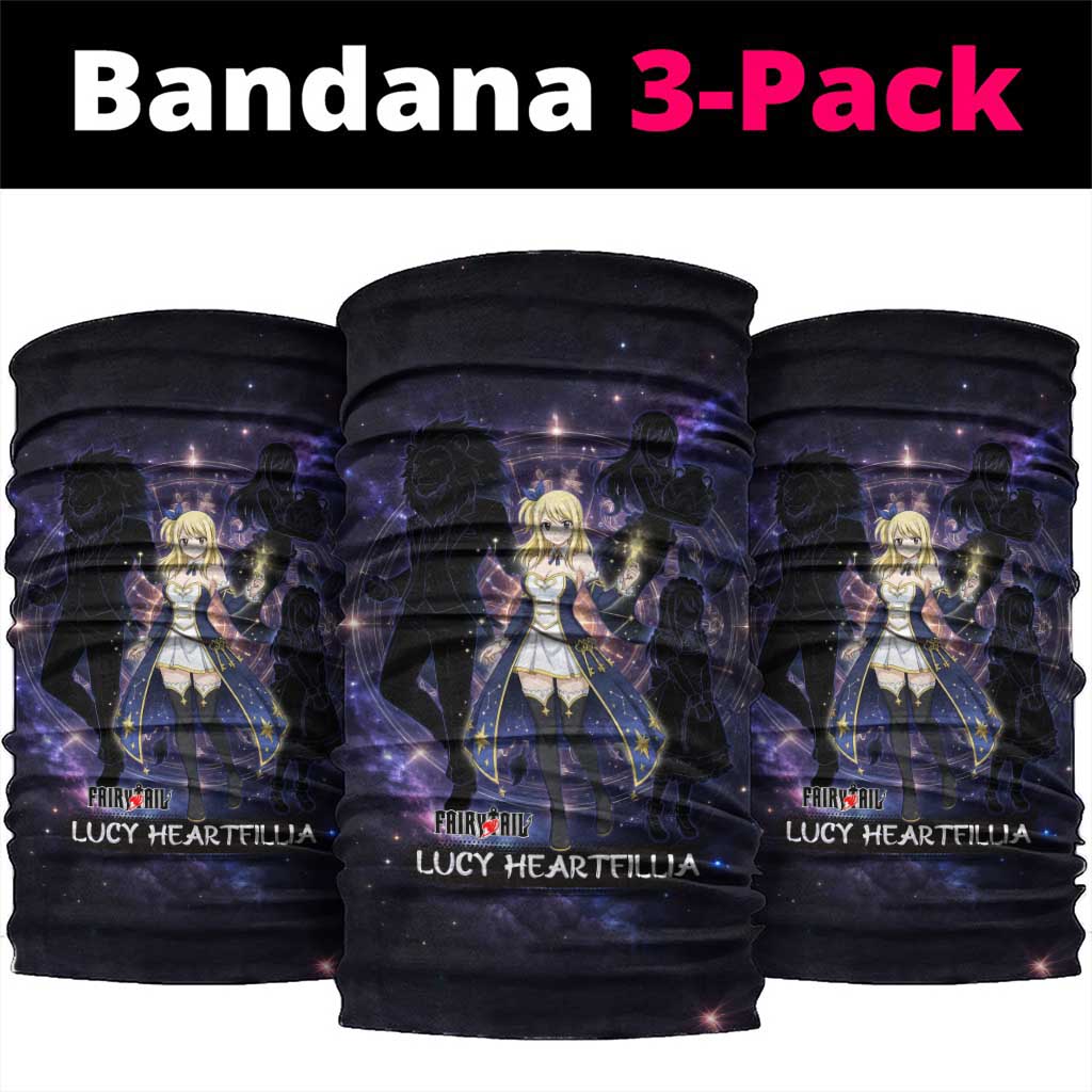 Lucy Heartfilia Fairy Tail Neck Gaiter Celestial Spirit Anime Style with Zodiac Key Magic