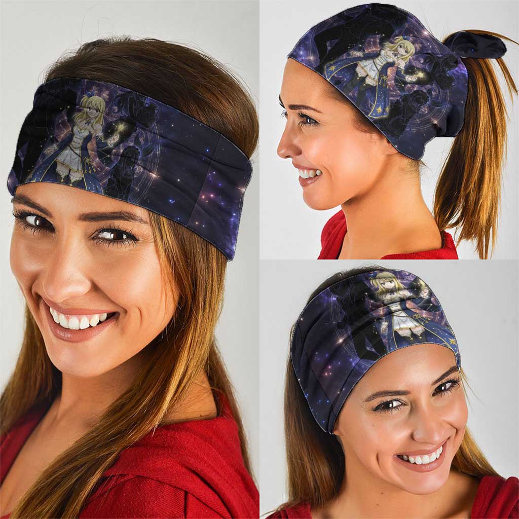 Lucy Heartfilia Fairy Tail Neck Gaiter Celestial Spirit Anime Style with Zodiac Key Magic