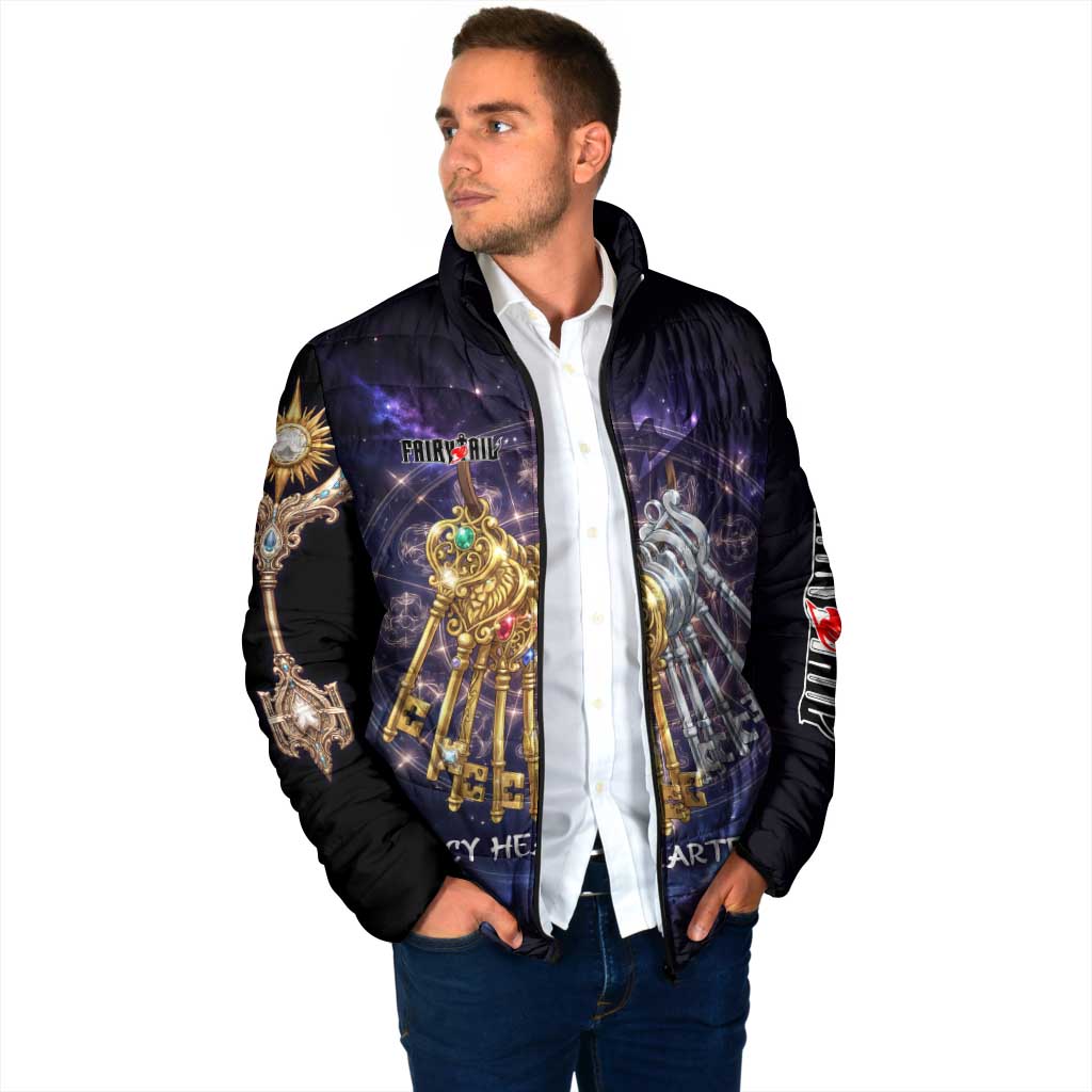 Lucy Heartfilia Fairy Tail Padded Jacket Celestial Spirit Anime Style with Zodiac Key Magic