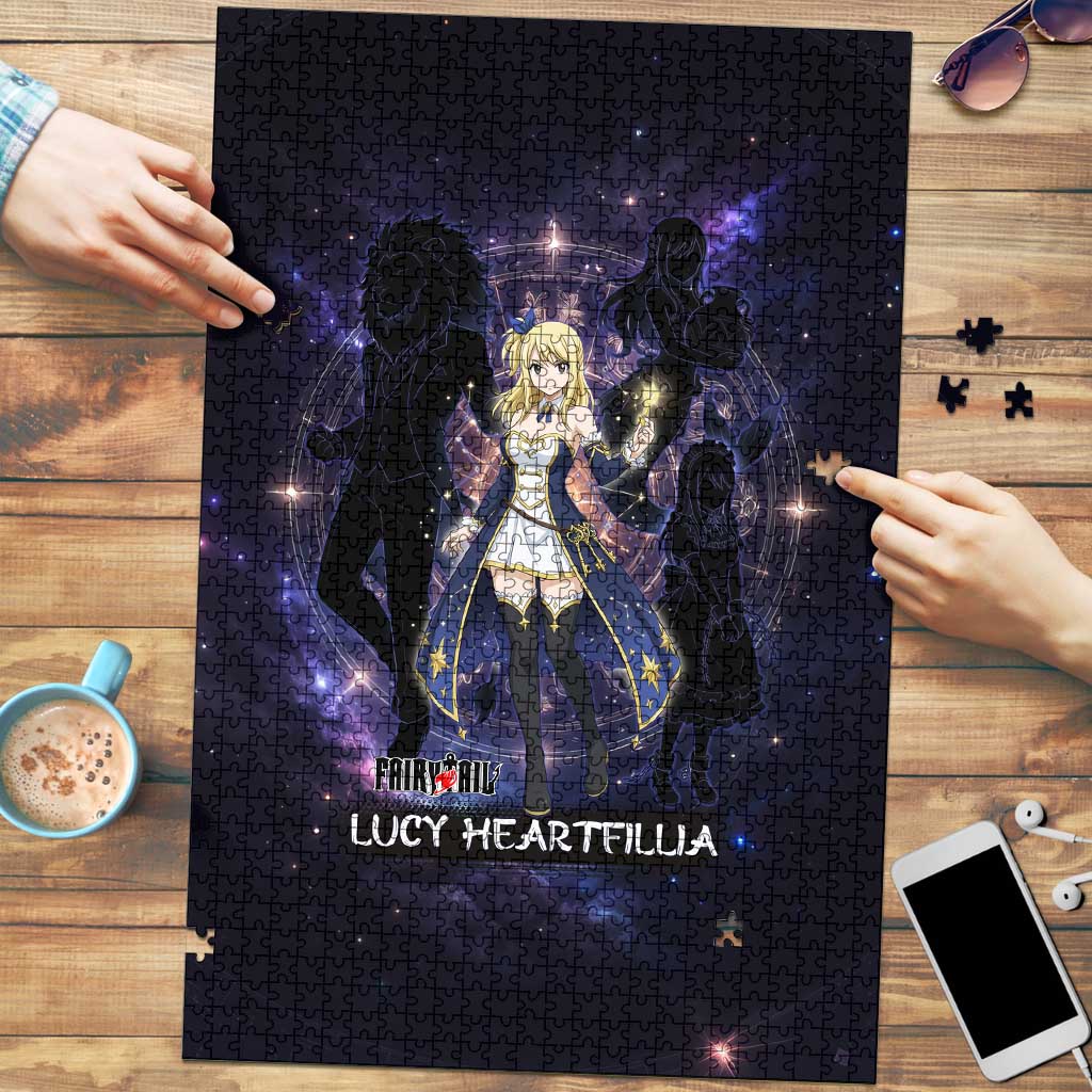 Lucy Heartfilia Fairy Tail Puzzle Celestial Spirit Anime Style with Zodiac Key Magic