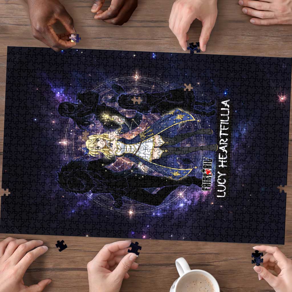 Lucy Heartfilia Fairy Tail Puzzle Celestial Spirit Anime Style with Zodiac Key Magic