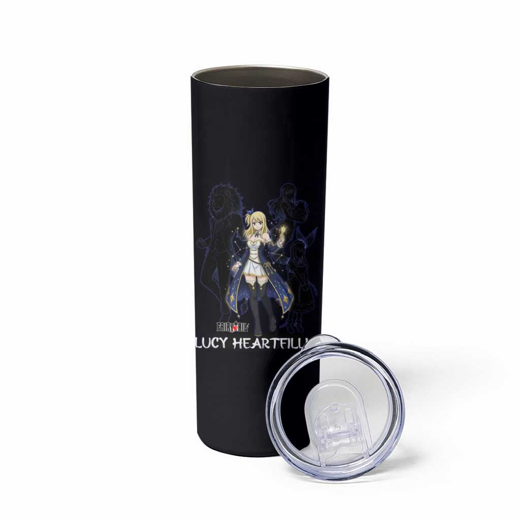 Lucy Heartfilia Fairy Tail Skinny Tumbler Celestial Spirit Anime Style with Zodiac Key Magic