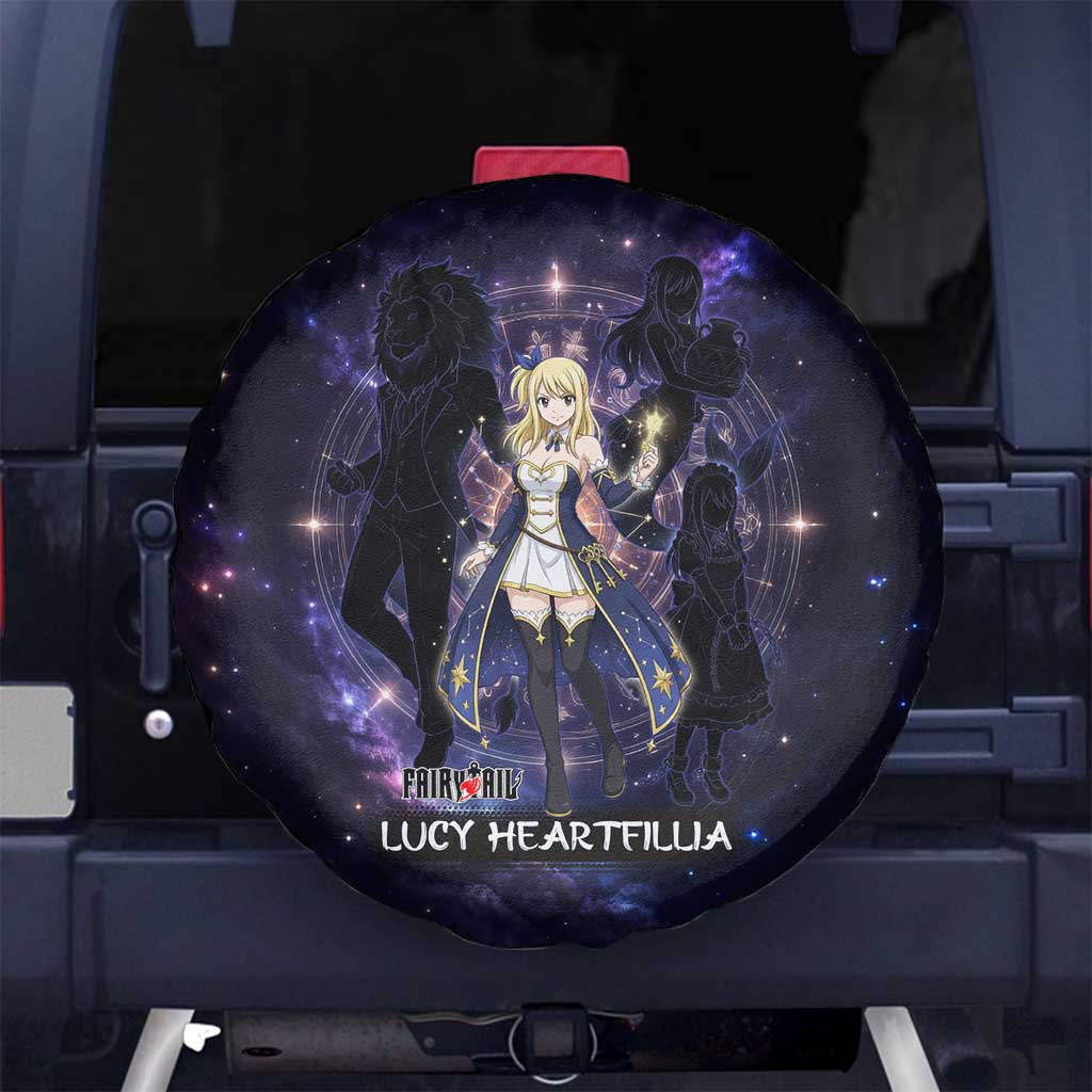 Lucy Heartfilia Fairy Tail Spare Tire Cover Celestial Spirit Anime Style with Zodiac Key Magic