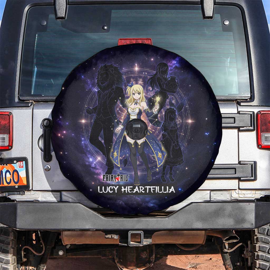 Lucy Heartfilia Fairy Tail Spare Tire Cover Celestial Spirit Anime Style with Zodiac Key Magic