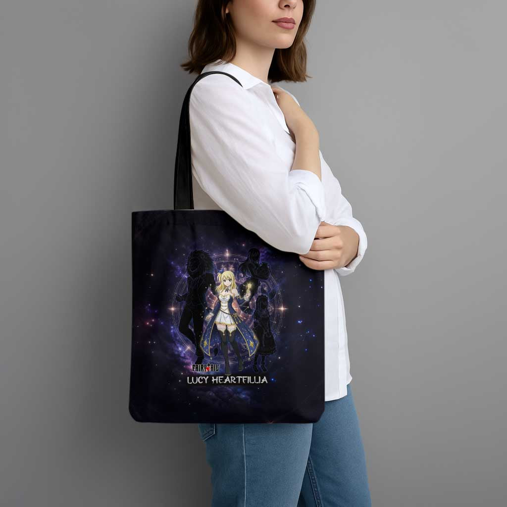 Lucy Heartfilia Fairy Tail Tote Bag Celestial Spirit Anime Style with Zodiac Key Magic