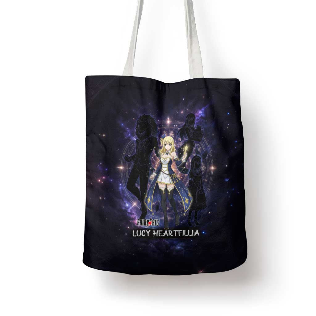 Lucy Heartfilia Fairy Tail Tote Bag Celestial Spirit Anime Style with Zodiac Key Magic