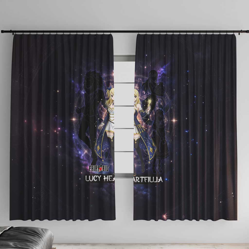 Lucy Heartfilia Fairy Tail Window Curtain Celestial Spirit Anime Style with Zodiac Key Magic